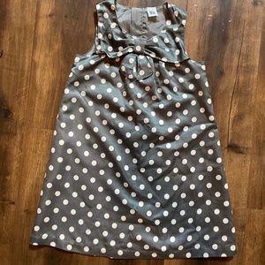 Gray Polka Dot Girls Dress